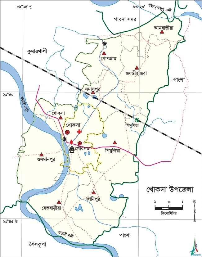 খোকসা উপজেলা ম্যাপ